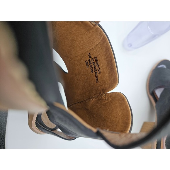 EURO‎ SOFT by SOFFT Mendi Black Block Heel Open Toe Leather Shoe 10M - Picture 5 of 14